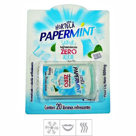 *PROMO - Lâmina Bucal Zero Açúcar Papermint Validade 04/23 (ST514) - Hortelã