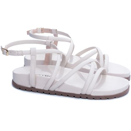 Sandália Papete Birken - Off White - Bárbara Barros | Conforto & Elegância -