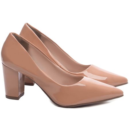 Sapato Scarpin Salto Bloco Grosso Caramelo - Bárbara Barros | Conforto & Elegância -