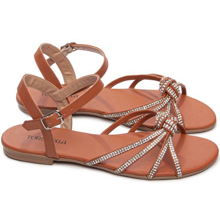 Sandália Rasteira Caramelo - Bárbara Barros | Conforto & Elegância -