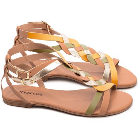 Sandália Rasteira Multicolorido - Bárbara Barros | Conforto & Elegância -