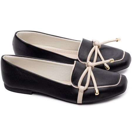 Mocassim Feminino Rasteiro Preto - Bárbara Barros | Conforto & Elegância -