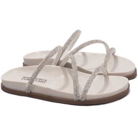 Sandália Papete Birken Off White - Bárbara Barros | Conforto & Elegância -