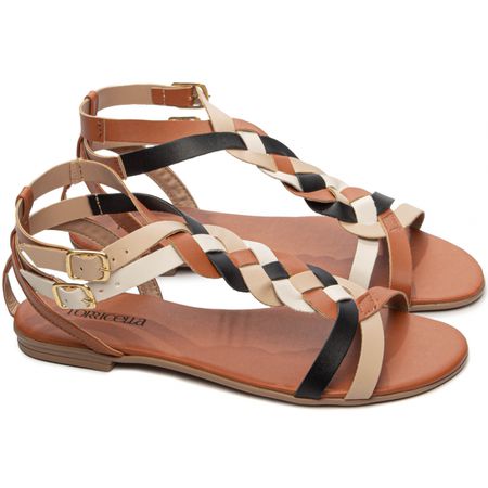 Sandália Rasteira Caramelo - Bárbara Barros | Conforto & Elegância -