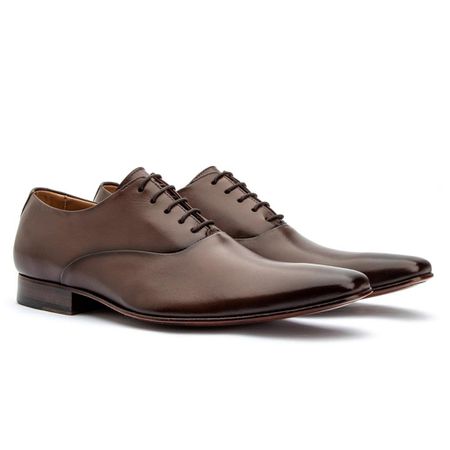 Sapato Social Masculino Oxford Couro Cromo Marrom ... - YOUTH Class