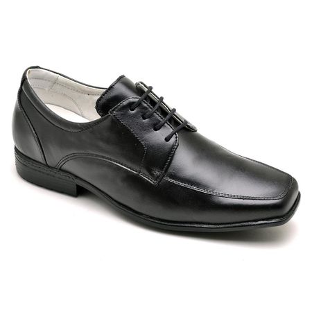 Sapato Casual Conforto Couro De Carneiro Preto - R... - YOUTH Class