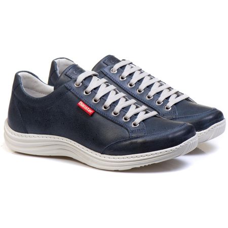 Sapatênis Casual Conforto Couro Azul - RT3001MSTAZ... - YOUTH Class