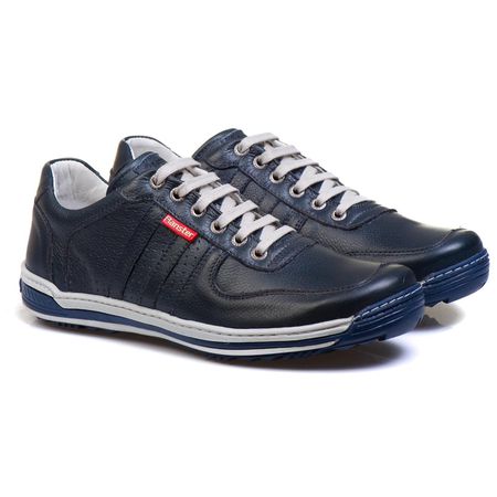 Sapatênis Casual Conforto Couro Azul - RT3002FLOAZ... - YOUTH Class