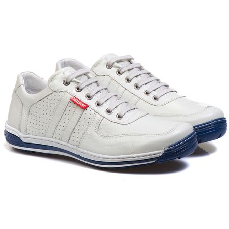 Sapatênis Casual Conforto Couro Gelo - RT3002FLOGE... - YOUTH Class