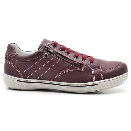 Sapatênis Casual Conforto Couro Vermelho - RT3009F... - YOUTH Class