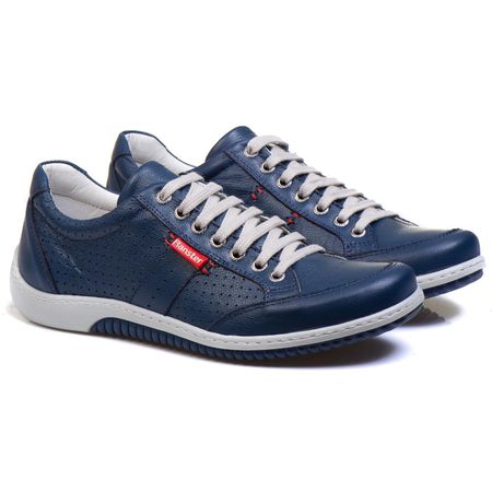 Sapatênis Casual Conforto Couro Azul - RT3016NBKAZ... - YOUTH Class