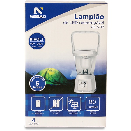 Lanterna Lampião de Led YG-5717 NSBAO - AGROCAC