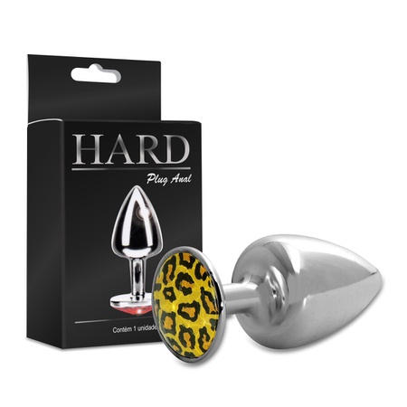 Plug Metálico Com Pedra Variadas Hard M (ST611-HA114) - Cromado