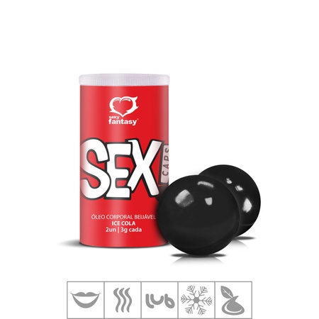 Bolinha Funcional Beijável Ice Sex! Caps 2un (ST671) - Cola