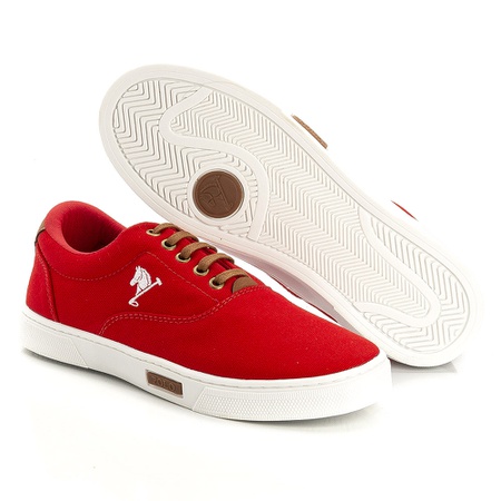 sapatenis polo vermelho