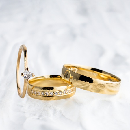 Aliança de Casamento em Ouro 18k combo Afrodite e Alice - Rosê Jewelry