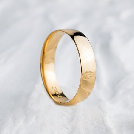Aliança de Casamento Ouro 4mm Abaulada Classic Unidade - Rosê Jewelry
