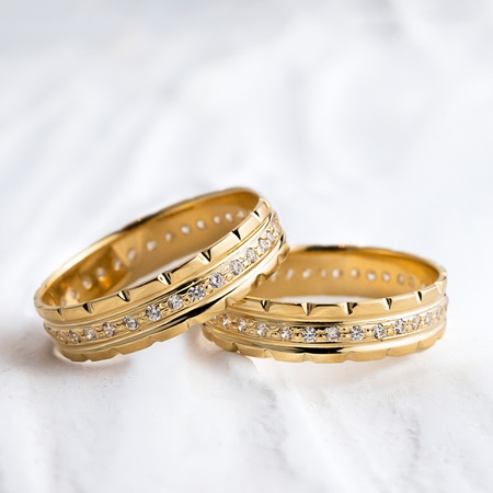 Aliança de Casamento em Ouro 18k 5mm Coliseu - Rosê Jewelry