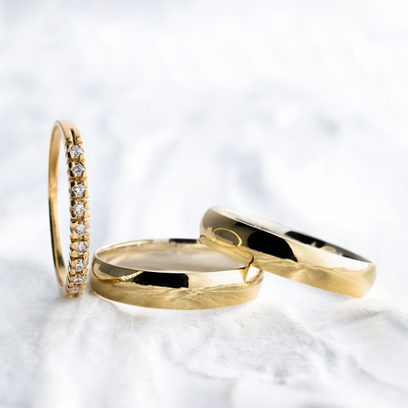 Aliança de Ouro e Prata 4mm Abaulada Classic e Aparador Tiara - Rosê Jewelry