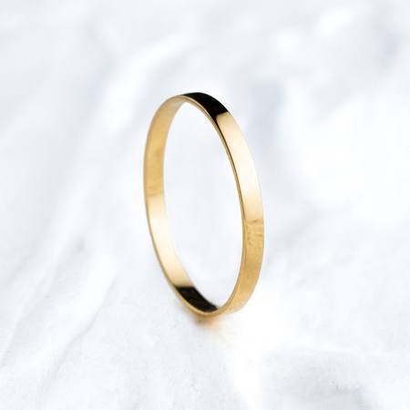 Aliança de Casamento Ouro 2mm Reta Mônaco Unidade - Rosê Jewelry