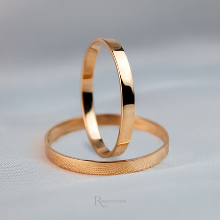 Aliança de Ouro 18k 2mm 2 gramas Reta Mônaco - Rosê Jewelry
