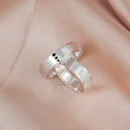  Aliança de Namoro em Prata esterlina 925 6mm modelo Viega - Rosê Jewelry