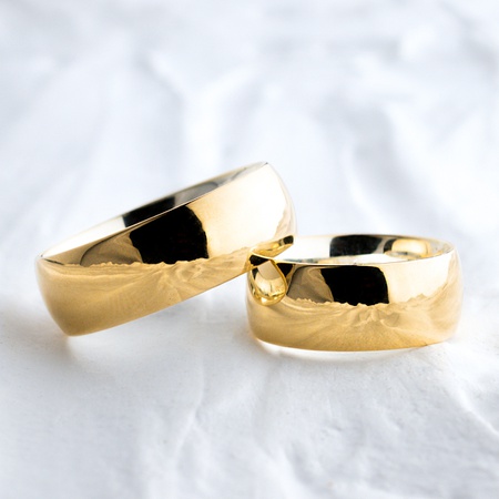 Aliança de Casamento em Ouro 18k e Prata 7mm modelo Santoro - Rosê Jewelry