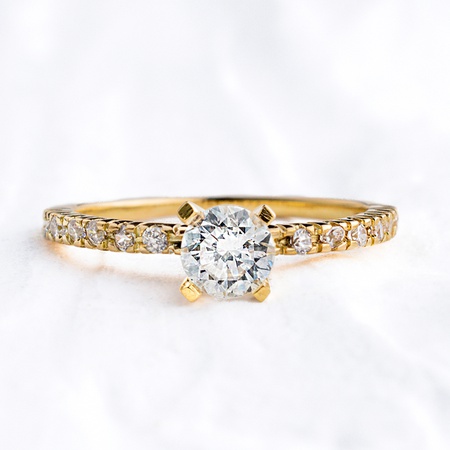 Anel de Noivado Ouro 18K Diana - Rosê Jewelry