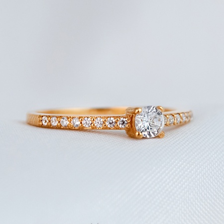 Anel de Noivado Ouro 18K Modelo Mi Amour - Rosê Jewelry