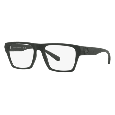 Óculos para Grau Armani Exchange - Retangular Cinza Escuro