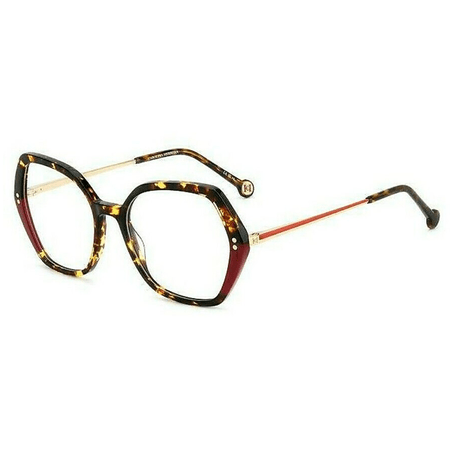 Óculos para Grau Carolina Herrera - Havana/Bordô Geométrico