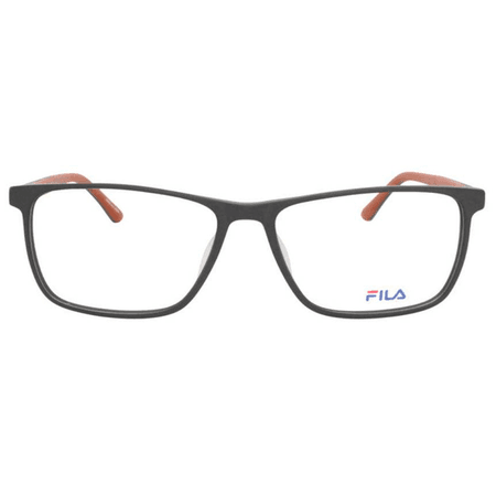 Óculos para grau Fila - Preto Fosco/Laranja Retangular