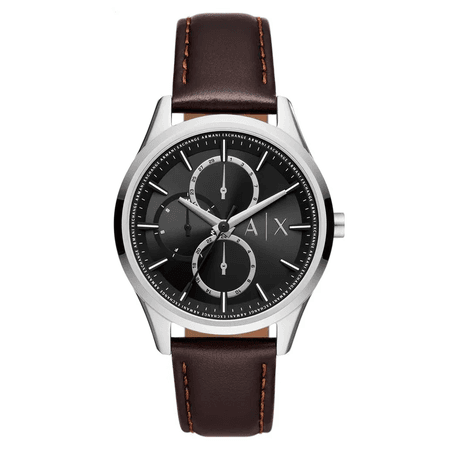 Relógio Masculino Armani Exchange | Prateado Analógico Pulseira de Couro