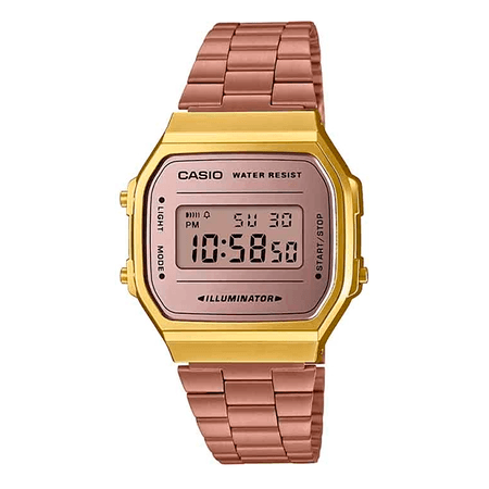 Relógio Casio Vintage Digital - Rosé e Dourado