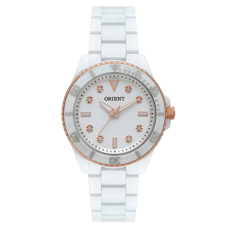 Relógio Orient Analógico Feminino Ceramic - Branco