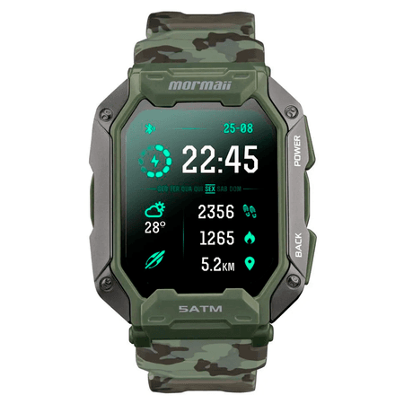Relógio Mormaii Smartwatch Masculino | Full Display Polímero Militar