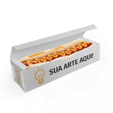 -CAIXA HOT DOG DELIVERY 30CM PERSONALIZADA - 5000 UNIDADES - CaixaMix Embalagens