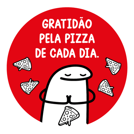 ADESIVO GRATIDÃO PIZZA - 500 Unidades - CaixaMix Embalagens