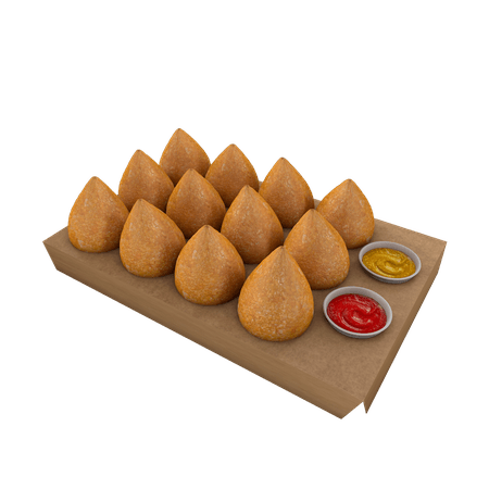 BERÇO PARA COXINHA EXTRA GRANDE KRAFT - 50 UNIDADES - CaixaMix Embalagens