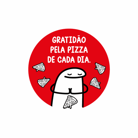 ADESIVO GRATIDÃO PIZZA - 500 Unidades - CaixaMix Embalagens