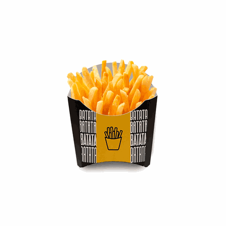 EMBALAGEM PARA BATATA FRITA TRADICIONAL BLACK YELLOW - 50 UN... - CaixaMix Embalagens