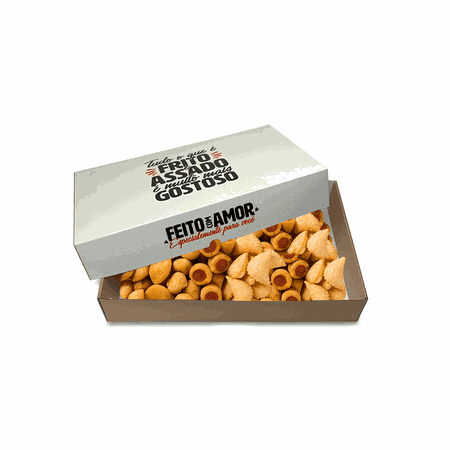 EMBALAGEM CAIXA PARA SALGADOS GRANDE RED GOURMET - 10 UNIDADES - CaixaMix Embalagens