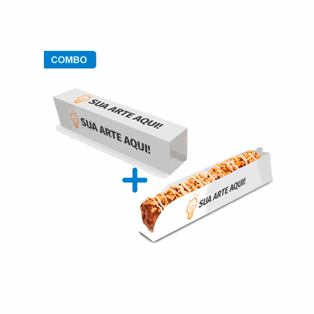 EMBALAGEM CHURROS DELIVERY COMBO PERSONALIZADA - CaixaMix Embalagens