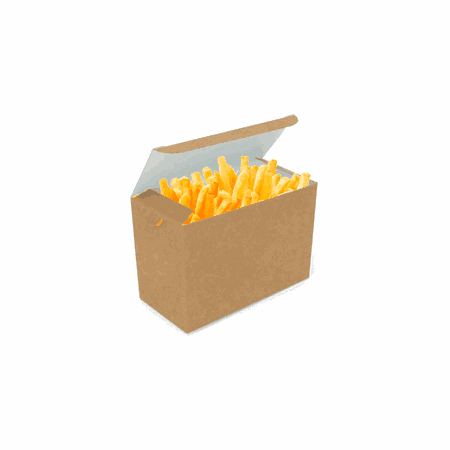 CAIXA PARA BATATA FRITA DELIVERY KRAFT- 50 UNIDADES - CaixaMix Embalagens