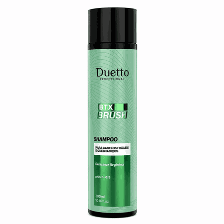 Shampoo B. Brush Duetto Professional 300ml para cabelos frágeis e quebradiços com sericina e argini... - Loja Duetto Super