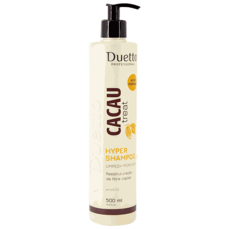 Hyper Shampoo Limpeza Profunda Cacau Treat Duetto Professional 500ml - Loja Duetto Super