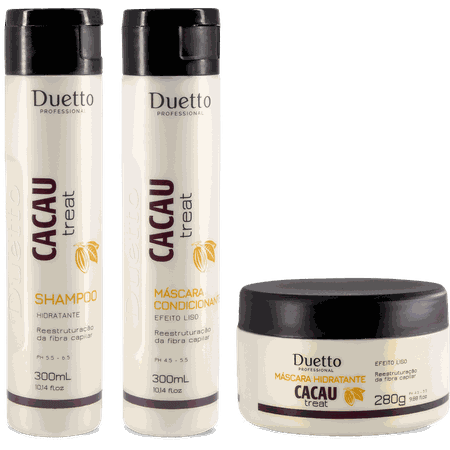 Kit Home Care Cacau Treat Duetto Professional - Loja Duetto Super