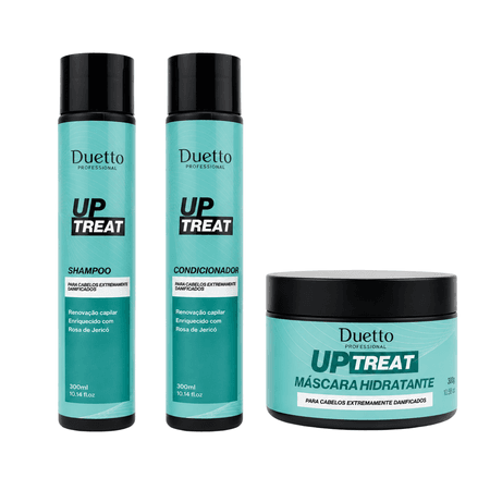 Kit Up Treat Duetto Recuperação Capilar Hidratação Profunda Com Rosa De Jericó Reconstrução - Loja Duetto Super