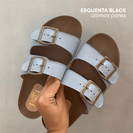 Sandália Papete Azul Claro - 24103 - Use Piná