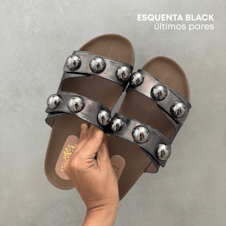 Sandália Papete Olivia Carbono - 20113 - Use Piná